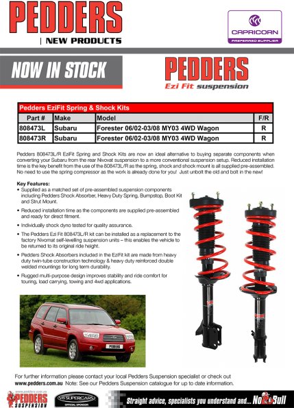 Pedders rear strut kit Forester tn1375830604